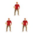 thumbnail image 4 of Wweixi Figurine Diorama 1/87 Personnages en Résine Train Disposition Garçon Rouge 3Ensemble, 4 of 6