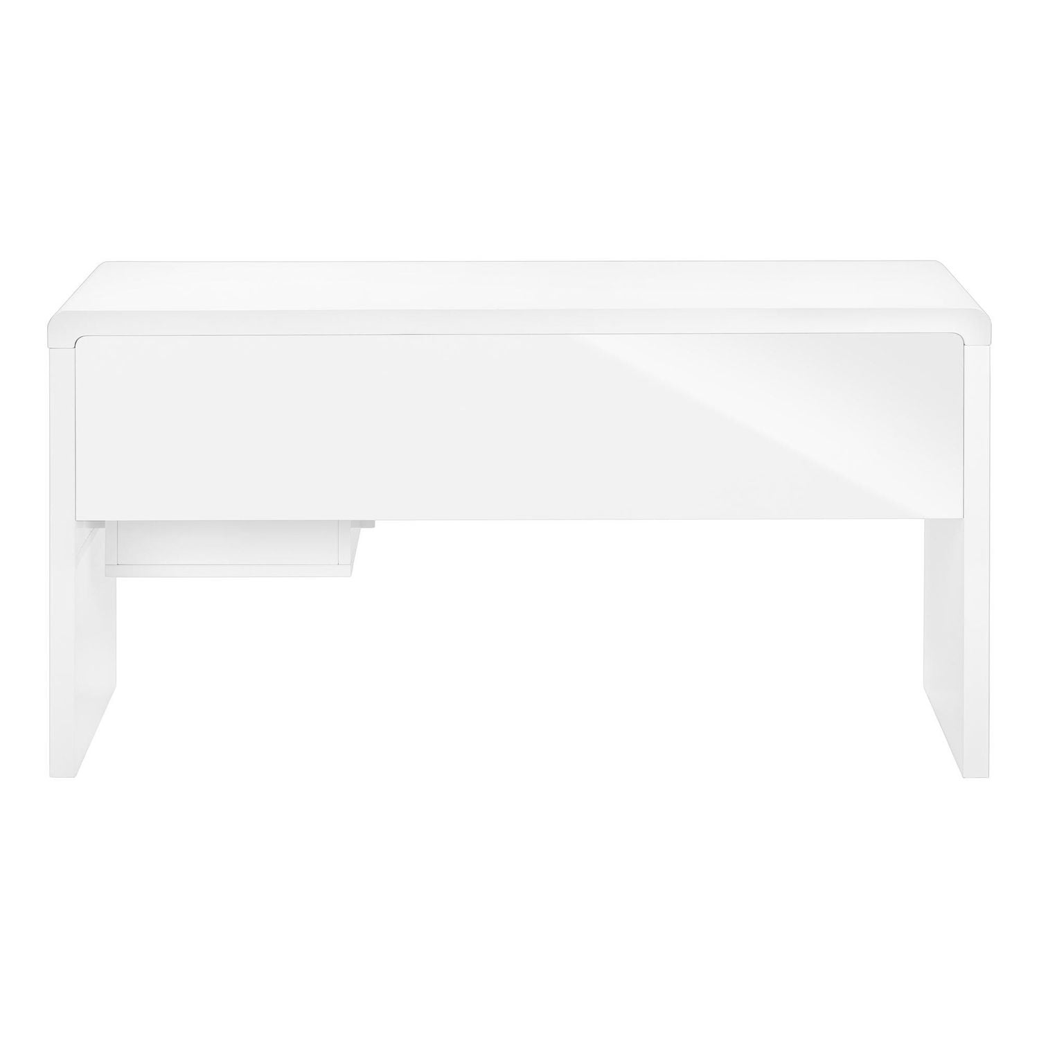 Monarch Specialties Bureau, Bureau À Domicile, Ordinateur Portable, Configuration Gauche, Droite, Tiroirs De Rangement, 60"l, Travail, Stratifié, Blanc Lustré, Contemporain, Moderne