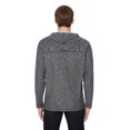 thumbnail image 3 of Dark Black Men's Long Sleeve Hooded Popover, 3 of 6