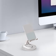 Meitianfacai Cell Phone Stand Cell Phone Holder, New Rotating Aluminum Alloy Phone Stand Desktop Tablet Live Mobile Phone Stand Online Lesson Multi Functional Folding Stand,White