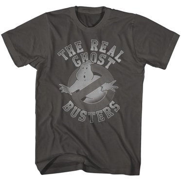 The Real Ghostbusters Tonal Ghost Symbol Smoke Adult T-Shirt Tee