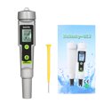 thumbnail image 2 of Salinometer Waterproof Salinity Test Pen 2-in-1 Salinity & Temperature Meter Portable Salinity Meter Salimeter Pen Type Salinograph 0~199.9ppt -50~70℃ Temperature Meter ℃/℉ Conversion Beverages Drink, 2 of 7
