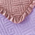 thumbnail image 4 of JML Velvet Quilt Set King Size 3 Pieces, Soft Velvet Diamond Pattern Bedspread Coverlet Quilted Bedding Set, with 2 Pillow Shams,Pink, 4 of 7