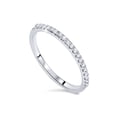 thumbnail image 2 of 1/8ct 14k White Gold Diamond Engagement Band Wedding Stackable Prong Womens Ring, 2 of 3