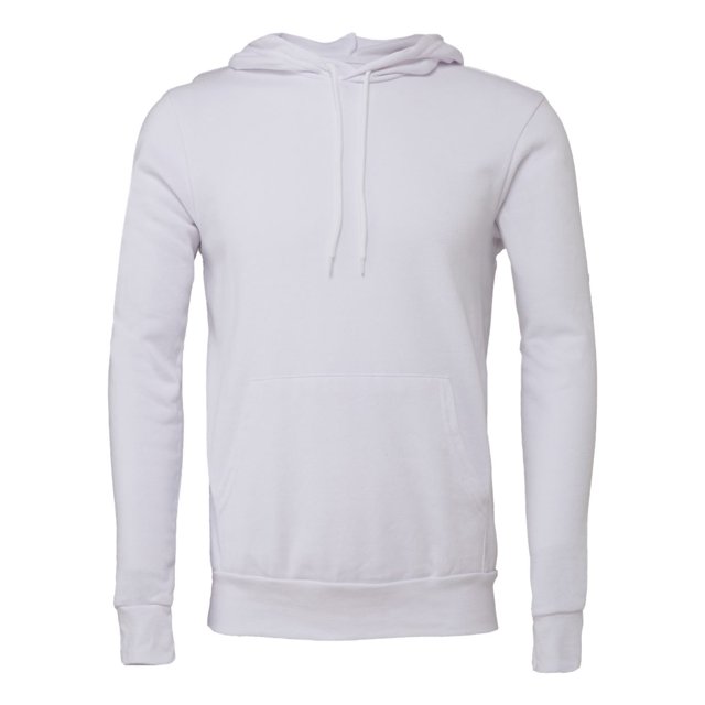 BELLA+CANVAS 3719 Chandail à Capuchon Unisexe en Molleton Poly-Coton, S, Blanc