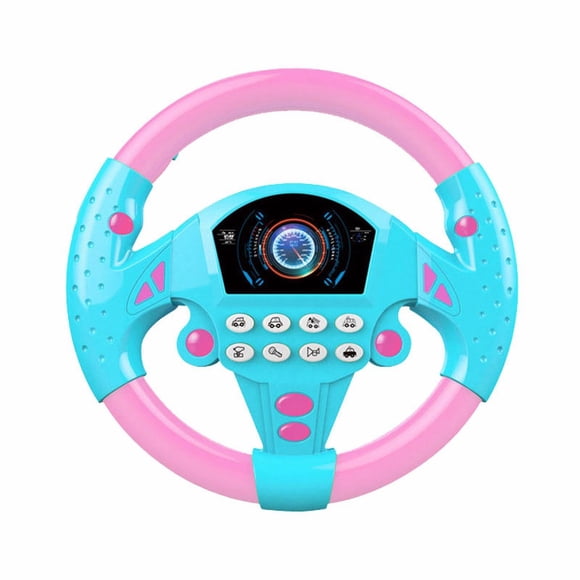 FEIJIBA Children's Car Steering Wheel Toys Sound And Light Simulation Steering Wheel Creative Car Seat Toys Portable Children's Toy Steering Wheel
