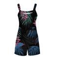 thumbnail image 5 of IROINID Femmes Print Shorts Combinaisons, Femmes Été Confortable Occasionnel Bretelles Impression Shorts Poche Shorts de Combinaison Rouge XXL, 5 of 5