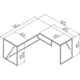 thumbnail image 4 of Pemberly Row Bureau d'Écriture Industriel en L de 62 Pouces avec Retour de 37 Pouces, 4 of 4