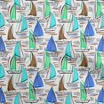 thumbnail image 1 of oneOone Rayon Aqua Blue Fabric Beach Boat Sewing Craft Projects Fabric Prints By Yard 56 Inch Wide, 1 of 4