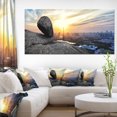 thumbnail image 1 of Buildings and Crag on Rock Panorama - Impression sur Toile Paysage, 1 of 3