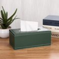 thumbnail image 1 of ORUYROP Leather Tissue Box Holder-Waterproof Rectangular Tissue Box Cover Vintage Napkin Paper Holder for Home,Office&Car Decor (Green), 1 of 1