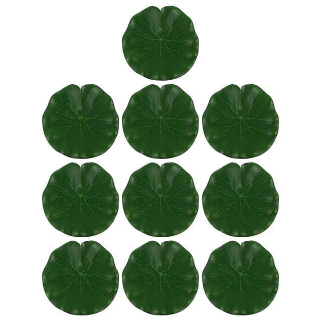 CNKOO 10 Pcs Lotus Leaves Decor Aquatic Solar Bird Bath Fountain Pump