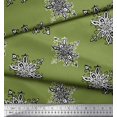 thumbnail image 2 of Soimoi Poly Georgette Fabric Floral Block Decor Fabric Printed Yard 42 Inch Wide, 2 of 3