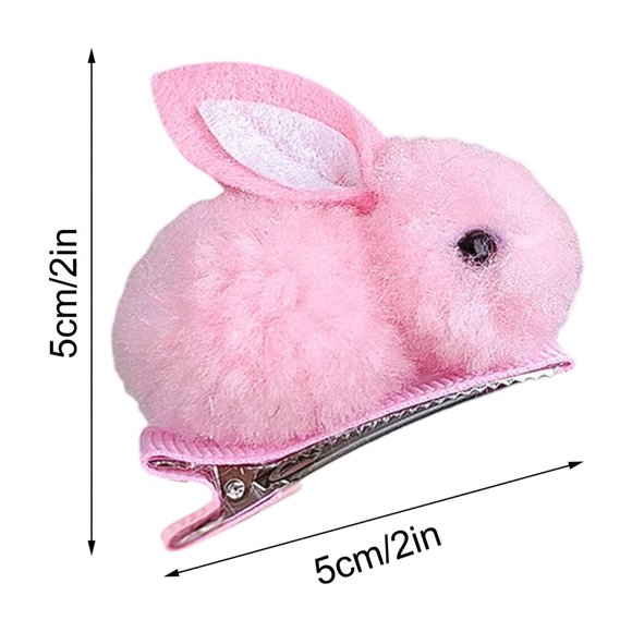 Cute Hair Clips for Women, Easter Decoration Stuffed Bunny Hairpins Barrettes Non Slip for Kids Teens Baby Toddlers, Hair Accessories, Easter Birthday Party Decorations