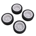 thumbnail image 1 of Rc 4 Pcs Pneus de Rallye Rc Compatibles avec TT01 XV02 70mm Échelle 1:10 Plastique Nylon Pneu de Moyeu de Roue de Voiture Rc, 1 of 7