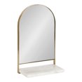 thumbnail image 1 of Kate and Laurel Chadwin Arch Wall Mirror with Shelf, Gold 12x20, 1 of 9