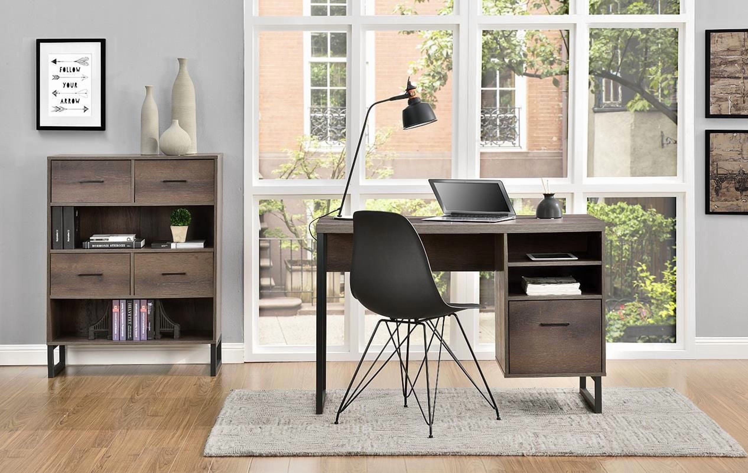 Candon Computer Desk, Medium Brown