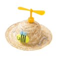 thumbnail image 2 of BELOVING Hand Woven Straw Hat Adjustable Chin Strap Pet Hat for Sports Walking Summer Bee, 2 of 10