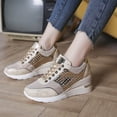 thumbnail image 1 of LSLJS Espadrilles à Lacets Décontractées à Plateforme Compensée à Talon, Chaussures Simples à Paillettes pour Femmes, Espadrilles pour Femmes, 1 of 3