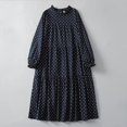 thumbnail image 1 of Ovzne Robes Grande Taille pour Femmes aux Formes Robe Femme Robe à Manches Longues Ample Imprimée à Pois Robe Grande Taille Robe à Manches Longues Imprimée Liquidation, 1 of 7