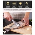 thumbnail image 4 of Apmemiss Outil de Grattage d'Écailles de Poisson, Couteau à Écailles de Poisson Multifonction en Acier Inoxydable pour le Nettoyage du Poisson, Détartreur pour Poisson, Détartreur à Dents de Scie pour Maison, Marché, Restaurant, 4 of 5