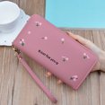 thumbnail image 3 of Womens Long Wallet Fashion Embroidery Flower Zipper Card Wallet Clutch Wallet, 3 of 4