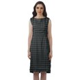 thumbnail image 1 of Moomaya Knee Length Summer Dresses Printed Back Slit Boat Neck Shift Dress, 1 of 4