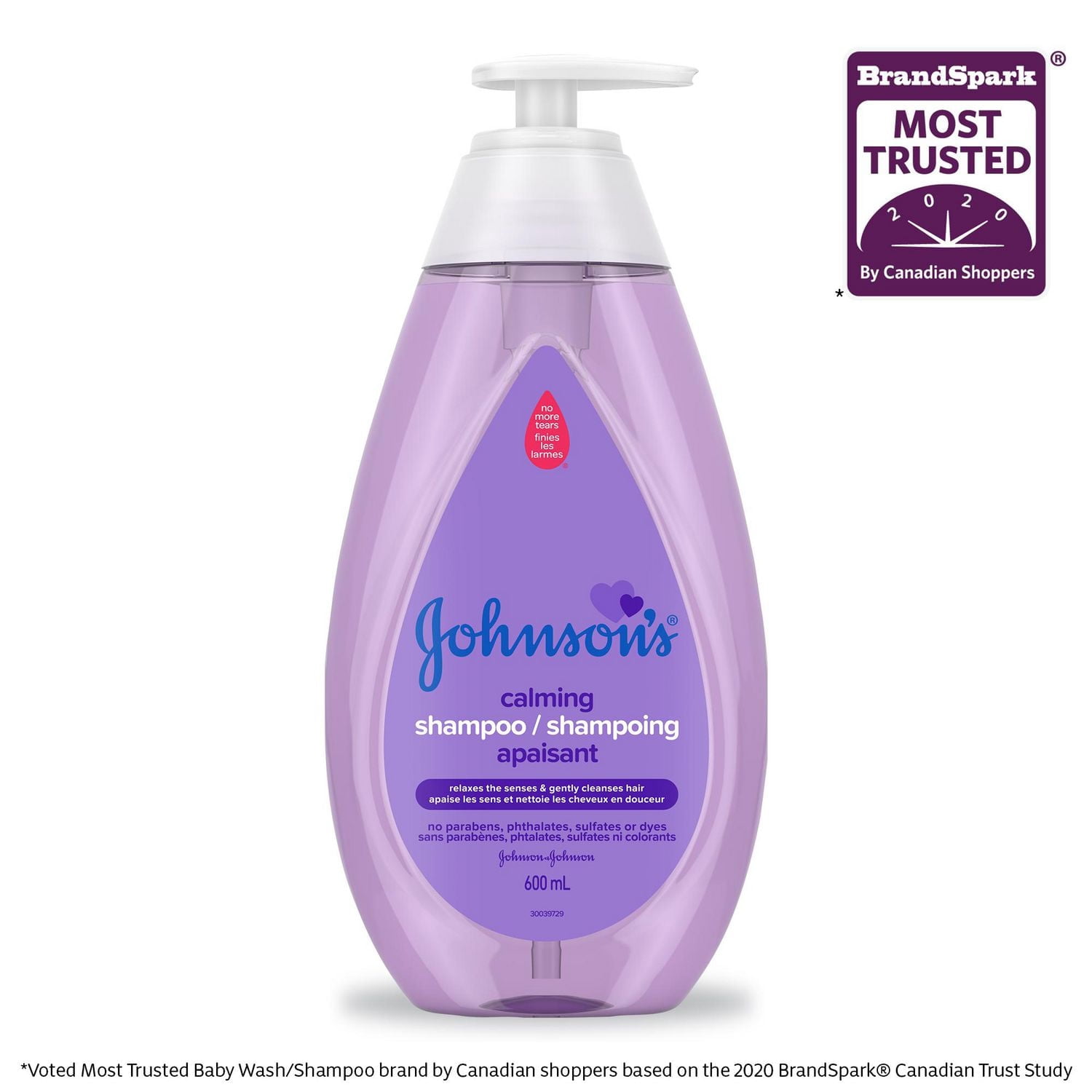 Johnson's Baby, Paraben Free, Calming Shampoo 600ml
