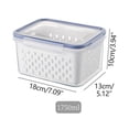 thumbnail image 2 of Rbaofujie Food Storage Containers with Lids Fruit Vegetable Storage Containers for Fridge Draining Fresh Containers Produce Storage Containers Large Organizer Bins with Lid Colander Small Basket, 2 of 9