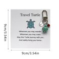 thumbnail image 2 of Kcodviy 26 Letter Handmade Turtle Wrist Lanyard with Wallet Keychain Turtle Combination Pendant Small Key Clips 26 Letter Surname Travel Large Key Ring Turtle Keychain Pendant, 2 of 3