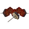 thumbnail image 3 of IBA Indianbeautifulart Boutons Rouges Gravés Boutons de Garde-Robe en Bois Tirette de Tiroir d'Armoire 10 Pcs, 3 of 3