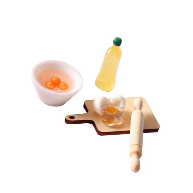 serony Kids Rolling Pin Set Doll House Kitchen Furniture Set Pretend Play Toy