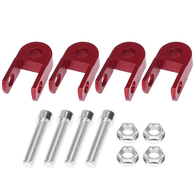 Unique Bargains 2 Pair 3cm Shock Absorber Height Extender Universal for Motorcycle Suspension Red