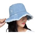 thumbnail image 1 of LinYooLi Chapeau Seau Chapeau de Soleil Chapeaux Seau pour Hommes Chapeau de Plage pour Femmes Chapeau de Pêcheur en Denim Décontracté Chapeau Pliable Mode Urbaine Randonnée, 1 of 3