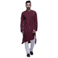 thumbnail image 1 of Atasi Button Down LongKurtaFor Men Solid Chinese Collar Casual EthnicKurtas-Large, 1 of 1