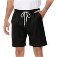 thumbnail image 1 of Plebaso Men's Casual Shorts Drawstring Elastic Waist Summer Shorts Lightweight Beach Shorts with Pockets, 1 of 6