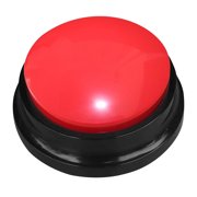 Bwiyojiz 3.5x3.5x1.65" Noisemakers Toys Dog Barking Dinner Pet Communication Button Training Talking Recording Vocalizer Extrusion Box Voice Sound Toy, Gifts for Friend, Red