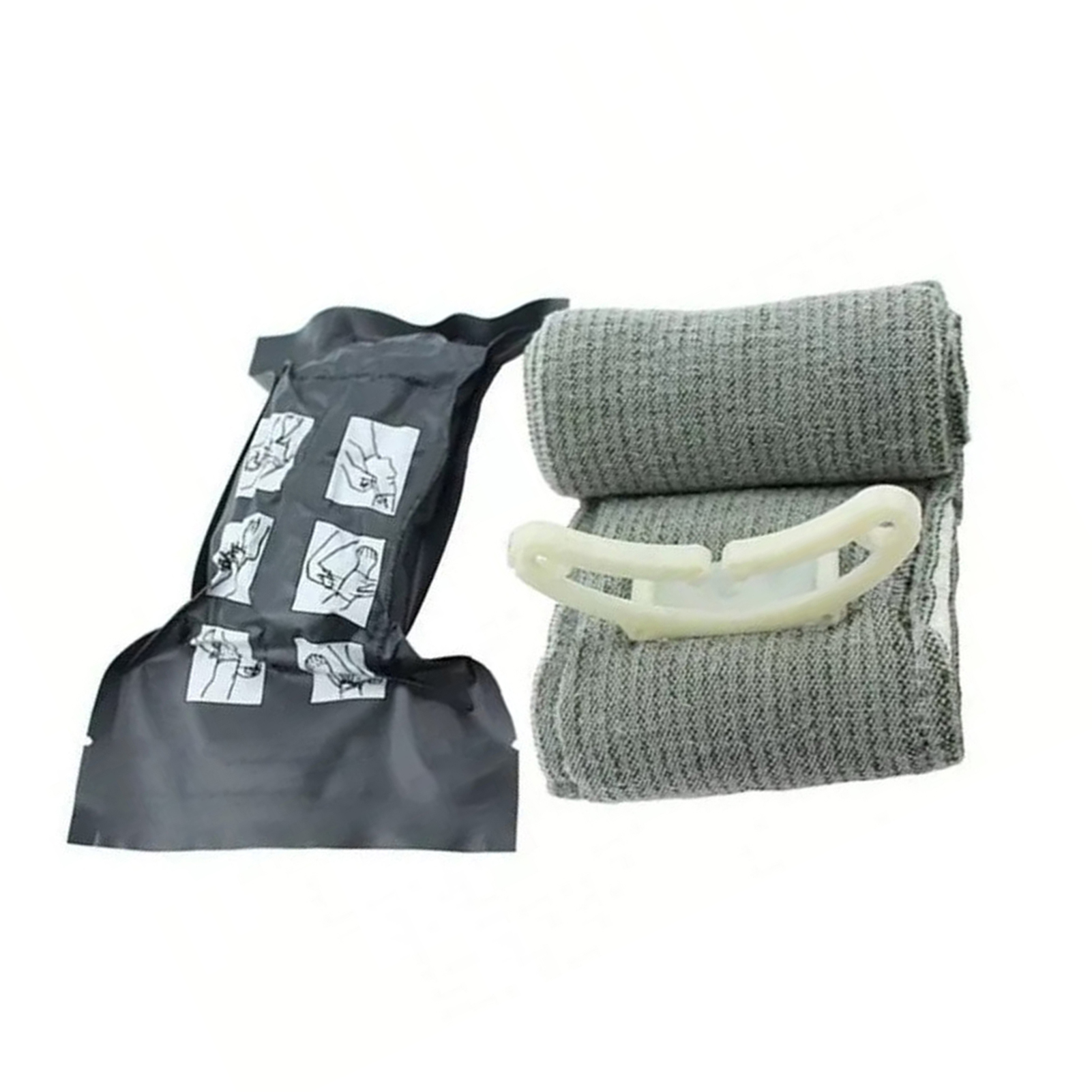 First Aid Compression Kit, Medical Cotton Israeli Bandage Flax Color 4 inch  for First Aid
