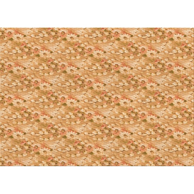 Ahgly Company Machine Washable Indoor Rectangle Transitional Yellow Orange Area Rugs, 8' x 10'