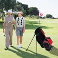 thumbnail image 2 of Costway Golf Stand Cart Bag Club w/6 Way Divider Carry Organizer Pockets Storage Red, 2 of 10
