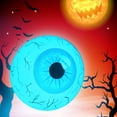 thumbnail image 4 of Blue Halloween Decor Inflatable Eyeball 23.6 Inch Led Luminous Party Ornament For Yard Garden Spooky Atmosphere Blue Color Waterproof Pvc Material With Stakes For Outdoor Display Seasonal, 4 of 6