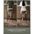 thumbnail image 3 of VASAGLE Echo Collection Bar Stools Set of 2, Kitchen Counter Stools,Synthetic Leather with Stitching, Home Bar Dining Room, Easy Assembly, Forest Green, 3 of 10