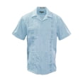 thumbnail image 1 of Gravity Threads Mens Guayabera Summer Shirt - Light Blue - X-Large, 1 of 2