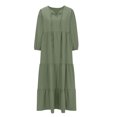 thumbnail image 4 of Gspmoly Robes pour Femmes, Robe Décontractée Européenne pour Femmes et Nouvelle Robe à Manches Unie à Manches Longues, Col Rond et Longueur Cheville, Robes de Travail pour Femmes Offres des Fêtes, 4 of 5
