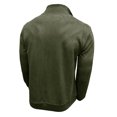 thumbnail image 4 of RXIRUCGD Blouse pour Homme, Mode Décontractée, Couleur Unie, Fermeture Éclair, Manches Longues, Col Montant, Vert Armée, Taille : 2TG, 4 of 6