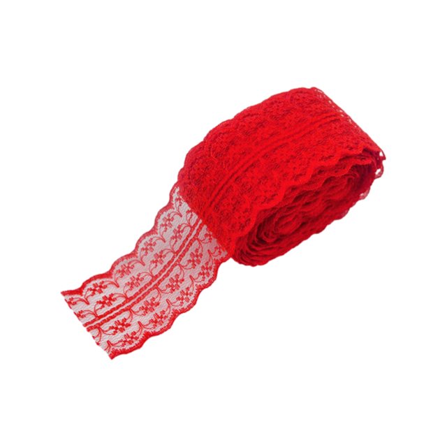 Youkk 1/2/3/5 Designs With White Lace Ribbon - Multifunctional And Widely Used Fabric Feels Comfortable To Touch red 1 Pc