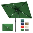 thumbnail image 1 of Garvee 10' x 6.5' Solar Patio Umbrella,Table Umbrella ,Crank & Push Button Tilt, 6 Sturdy Ribs,Green, 1 of 8