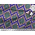 thumbnail image 3 of Soimoi Blue polyester Crepe Fabric Seamless Damask Print Fabric by Yard 52 Inch Wide, 3 of 3