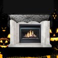 thumbnail image 2 of QualitChoice Décoration d'Halloween Cheminée Manteau Léger Résistant à l'Usure Housse Foulard Noir 45x244cm 1Set, 2 of 6