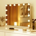 thumbnail image 1 of Gymax Hollywood Makeup Vanity Mirror with LED Lights 2 in 1 Tabletop & Wall Mounted, 1 of 9